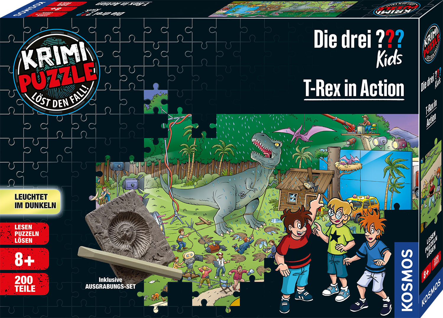 Krimi-Puzzle: Die drei ??? Kids - T-Rex in Action